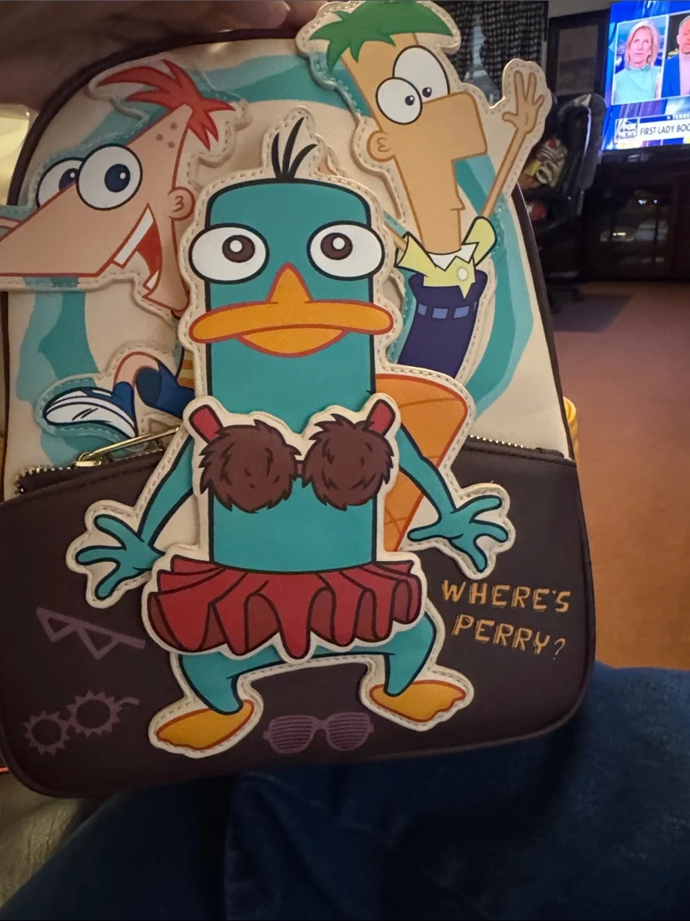 Disney Teal & Brown Perry the Platypus Mini Backpack